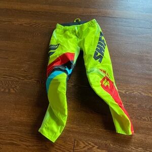Shift Label Whit3 Motocross Pants SIZE 28 Neon Yellow Dirt Bike Racing Gear Mens